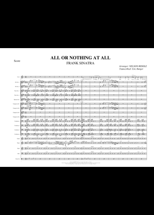 ヴォーカル＆ビッグバンド譜「ALL OR NOTHING AT ALL」(絶版) ヴォーカル＆ビッグバンド譜「ALL OR NOTHING AT ALL」(絶版