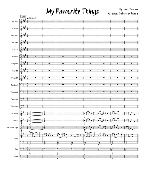 My Favourite Things (John Coltrane) arranged for Big Band