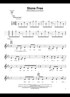 STONE FREE JIMI HENDRIX 楽譜集 STONE FREE JIMI HENDRIX 楽譜集 Stone Free Tab by Jimi