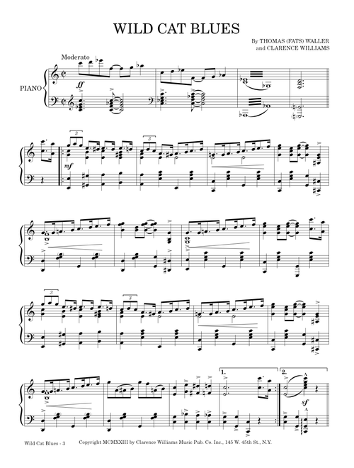 Wild Cat Blues – Fats Waller – 1923