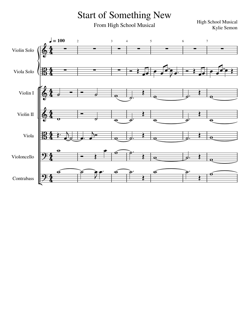 the start of something new piano chords