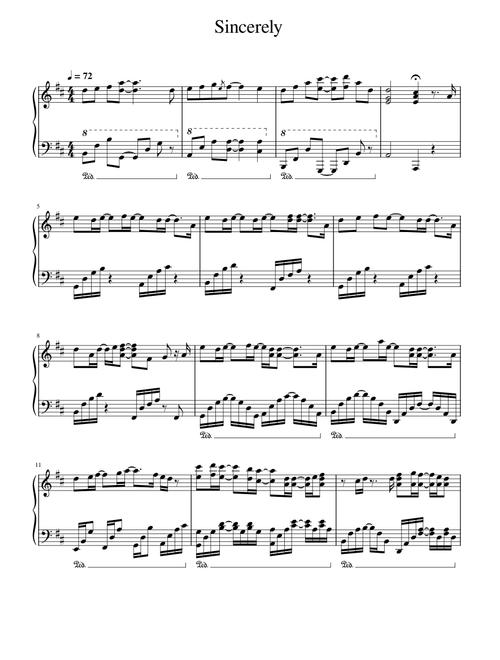 [Fonzi M. arr.] True - Sincerely | Violet Evergarden