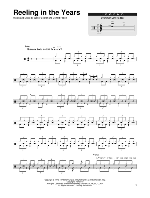 Reeling In The Years - Steely Dan (Drum Transcription)