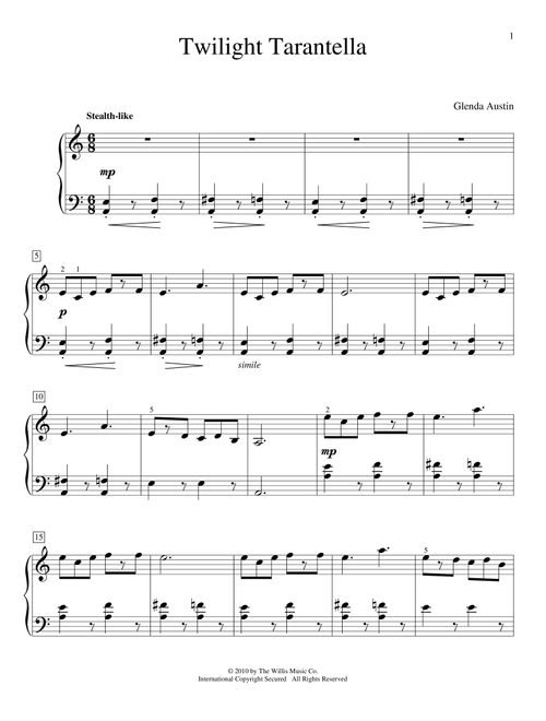 Twilight Tarantella - Glenda Austin (Educational Piano)