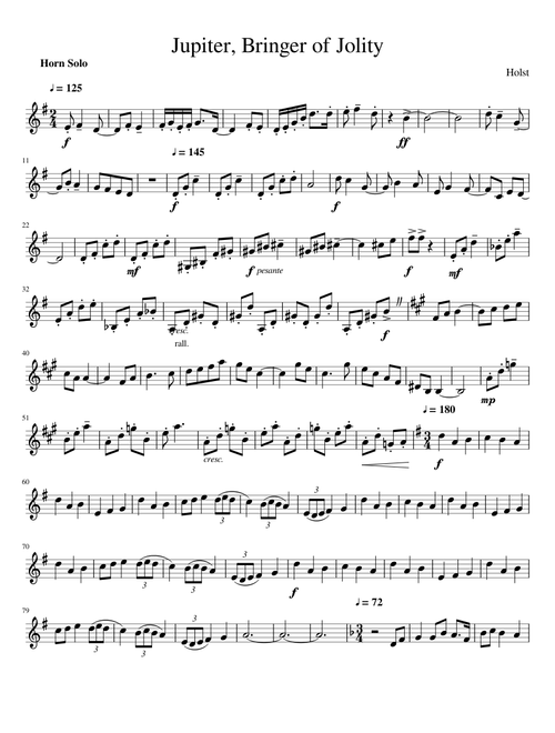 Jupiter Horn solo