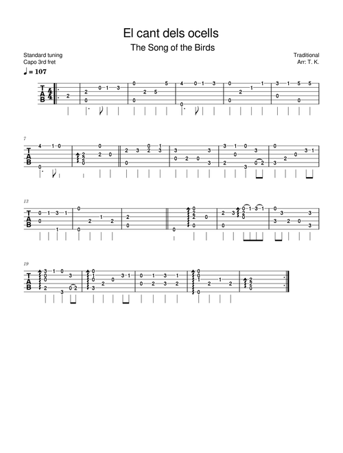 El cant dels ocells (The Song of the Birds) - Traditional