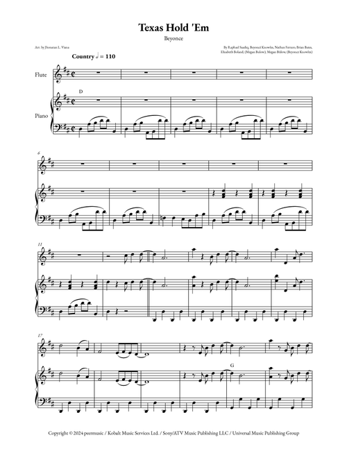 Texas Hold 'em (Arr. Jhonatan Lucio Viana) - Beyoncé (Flute and Piano)