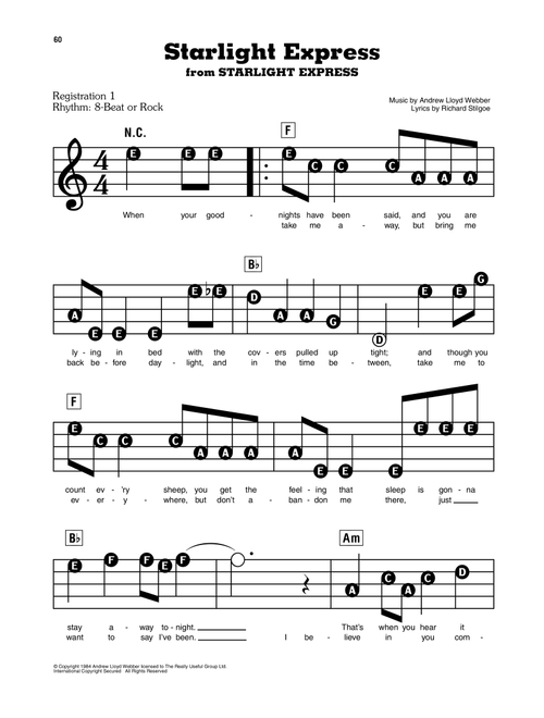 Starlight Express - Andrew Lloyd Webber, Richard Stilgoe (E-Z Play Today)