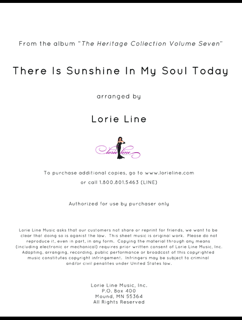 There Is Sunshine In My Soul Today (Arr. Lorie Line) - John Sweeney (Piano Solo)