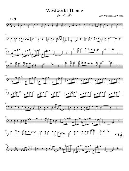 Westworld Theme Cello Solo