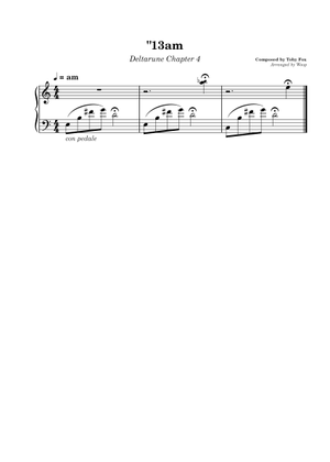13am – Toby Fox | Deltarune Chapter 4 OST Sheet Music for Flute other ...
