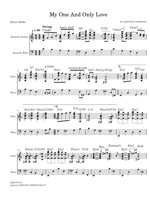 My One and Only Love – Guy Wood, Robert Mellin