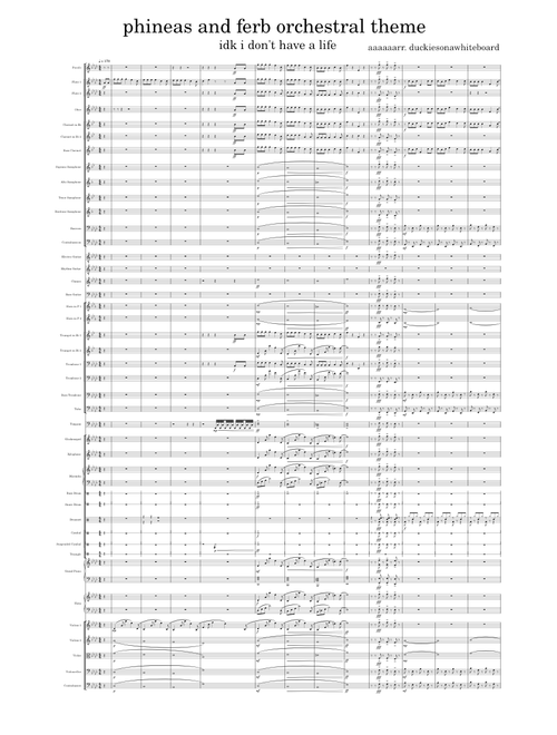Phineas and ferb theme – Bowling for Soup - for orchestra
