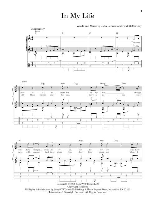 In My Life - The Beatles (Solo Guitar)