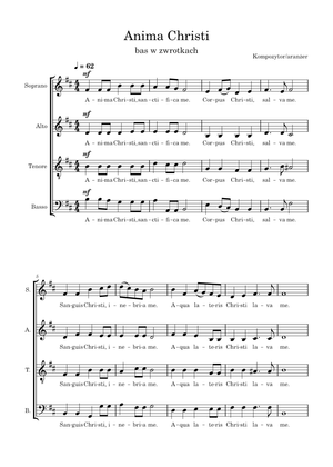 Anima Christi – Marco Frisina Anima Christi Sheet Music for