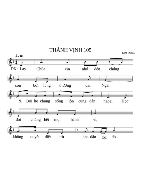 Thánh vịnh 105- Kim Long