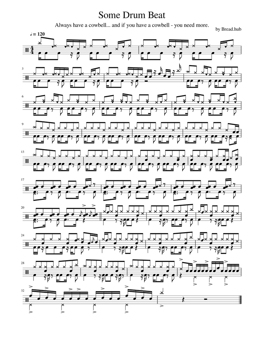 Some Drum Beat Sheet music for Drum group (Solo)