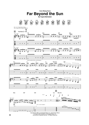 Play Official version of Rising force sheet music by Yngwie Play Official version of Rising force sheet music by Yngwie