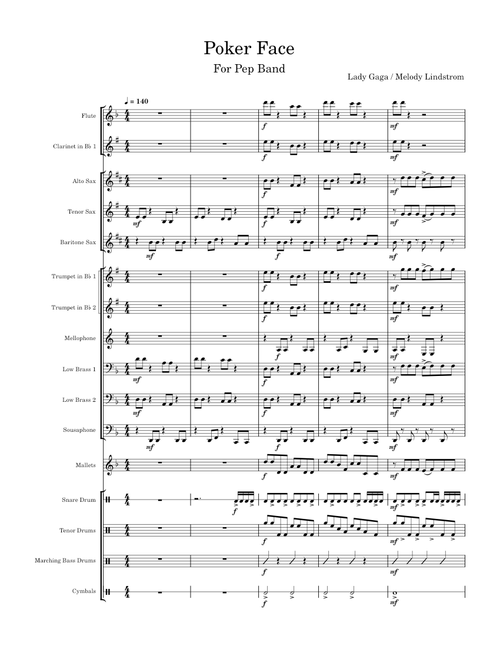 Poker face (Pep Band)