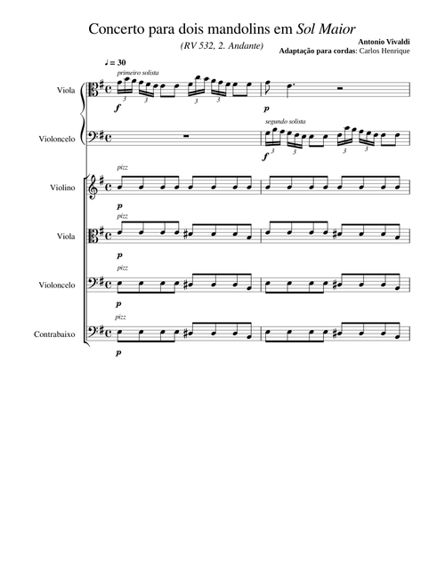 Concerto para dois mandolins em Sol Maior, RV 532, Andante