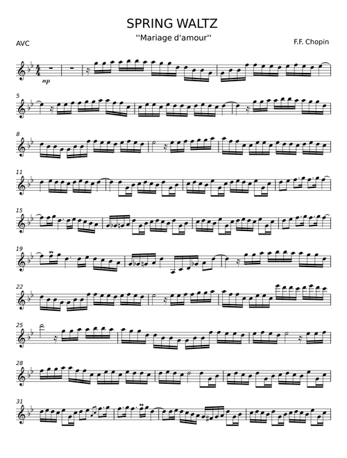 SPRING WALTZ - F. F. Chopin