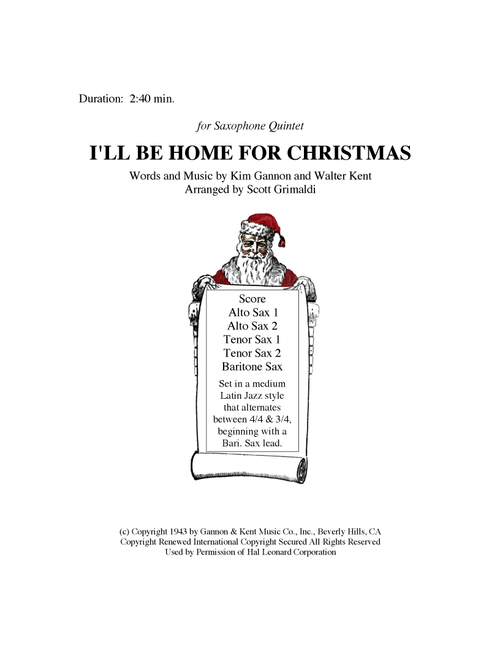 I'll Be Home For Christmas (Arr. Scott Grimaldi) - Rascal Flatts (Woodwind Ensemble)
