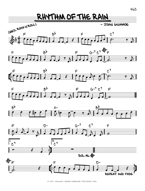 Rhythm Of The Rain - John Gummoe (Real Book - Melody-Chords)