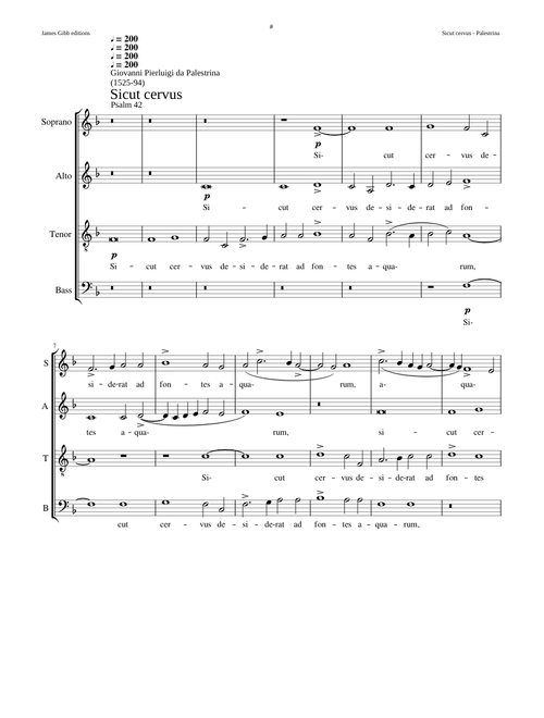 Sicut cervus - Giovanni Pierluigi da Palestrina