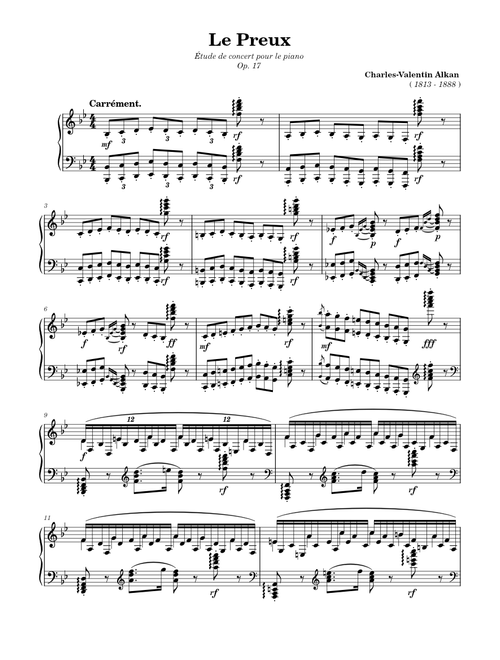 Le Preux, Op. 17 - C.V. Alkan