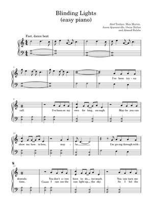 Play Official version of Blinding Lights Sheet Music by The Weeknd for ...