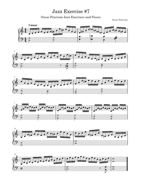 ☆ Oscar Peterson-Jazz Exercises And Pieces For The Young