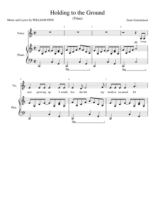 "Holding to the Ground" from William Finn's "Falsettoland"