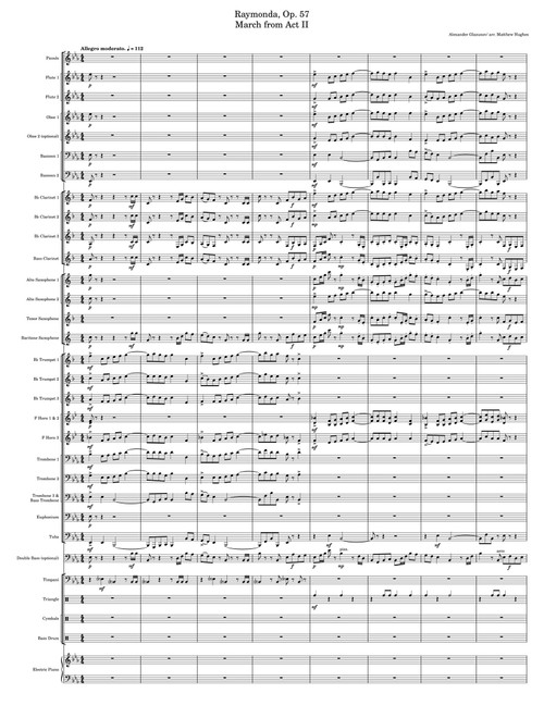 Raymonda, Op. 57: March from Act II (easier) (Arr. Matthew Hughes) - Glazunov Alexander (Concert Band)