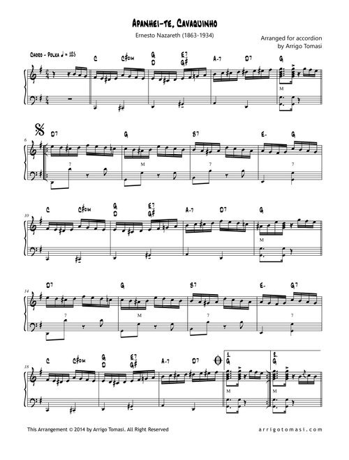 Apanhei-te, Cavaquinho (Solo Accordion) (Arr. Arrigo Tomasi) - Ernesto Nazareth (1863-1934) (Accordion)
