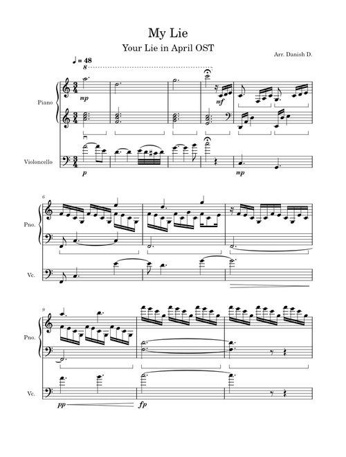 My Lie (Piano & Cello)