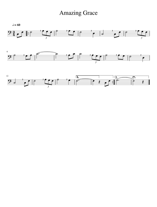 Amazing Grace - Trombone