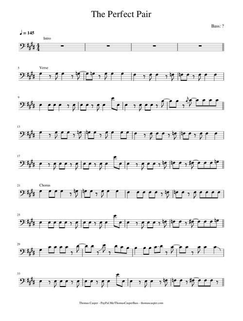 The Perfect Pair - Bass Transcription