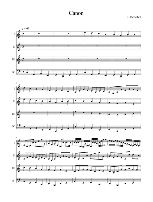 Canon in D major, BWV 1086 – Johann Sebastian Bach