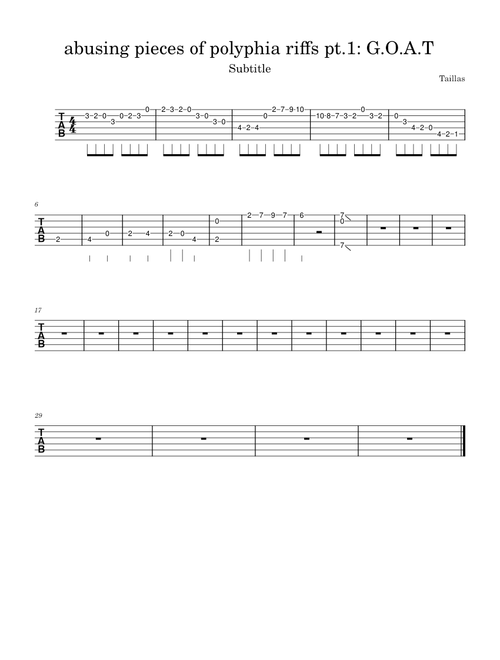 G.O.A.T. – Polyphia abusing pieces of polyphia riffs pt.1