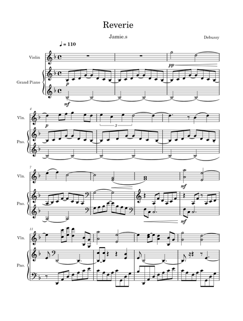 Rêverie – Claude Debussy