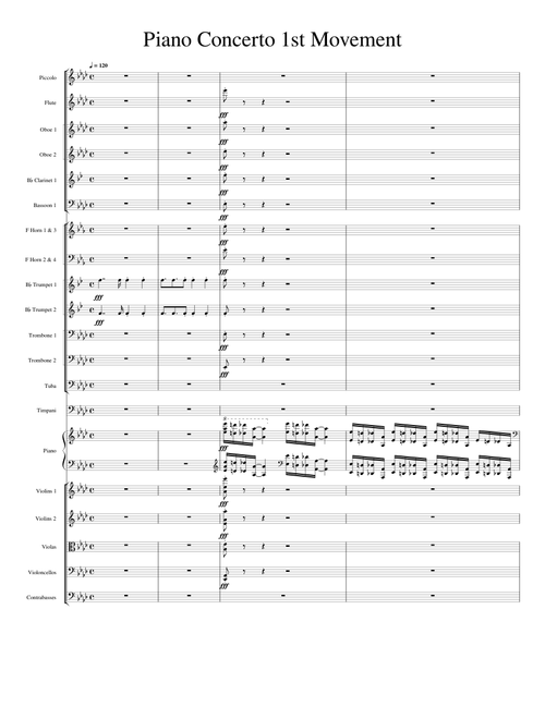Piano Concerto 1st Movement - Silas Hines Op. 2
