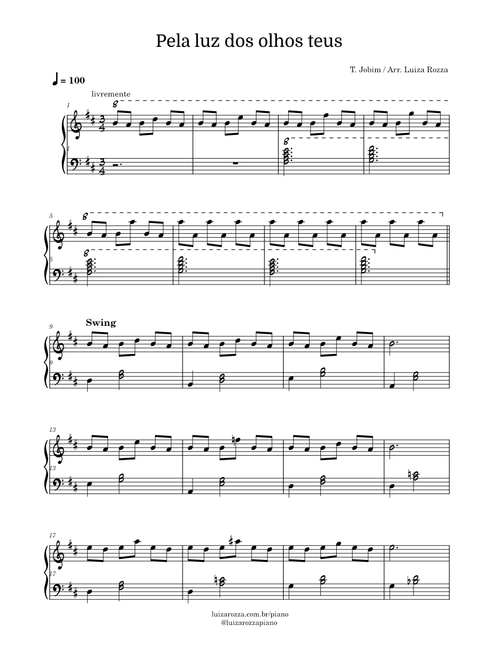 Pela luz dos olhos teus – Antônio Carlos Jobim Pela Luz dos olhos teus - Tom Jobim