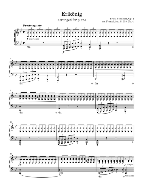 Erlkönig - F. Schubert, arr. F. Liszt