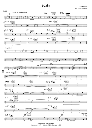 Spain(スペイン) - Chick Corea Sheet Music with Chords for Piano