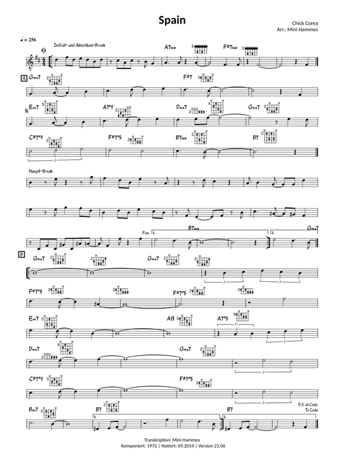 Chick Corea - Spain - Scheme