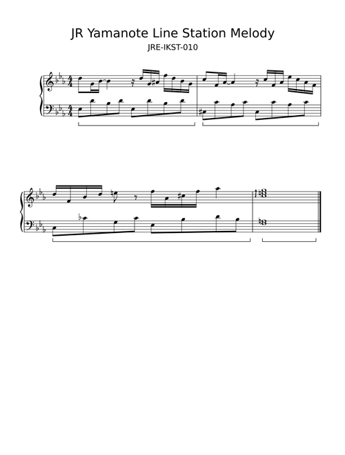 JR Yamanote Line Station Melody JRE-IKST-010