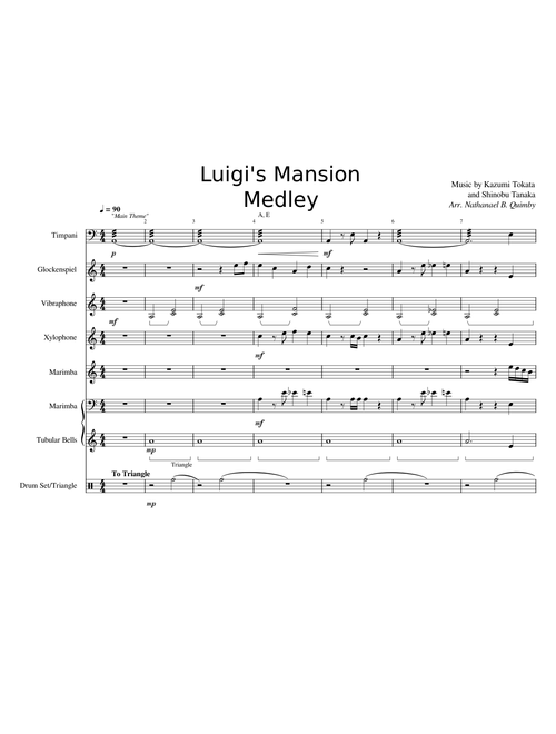 Luigi's Mansion Medley for Percussion Ensemble