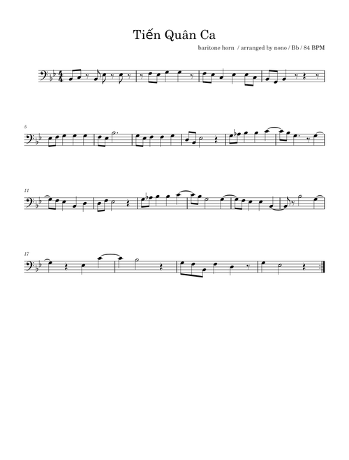 Tiến Quân Ca baritone horn
