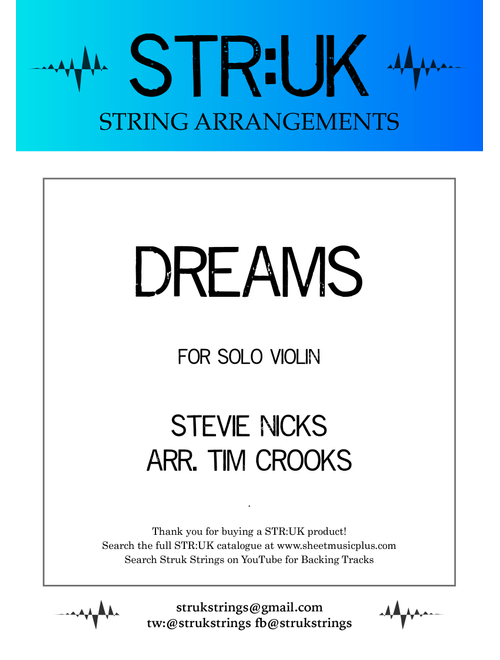 Dreams (Arr. Tim Crooks) - Fleetwood Mac (Violin and Piano)