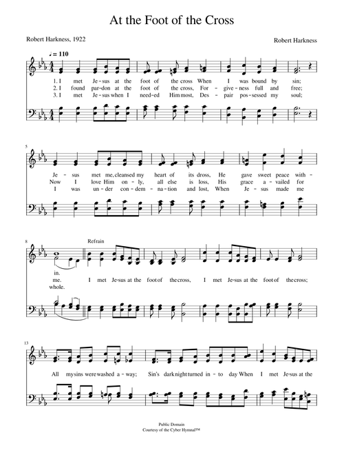 At the foot of the cross - Robert Harkness